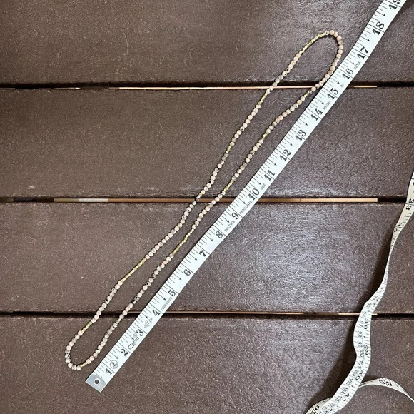 Stretch Stone Silver Bead Necklace /Bracelet - Picture 7 of 9